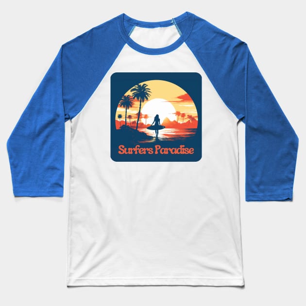 Surfers Paradise Baseball T-Shirt by baseCompass